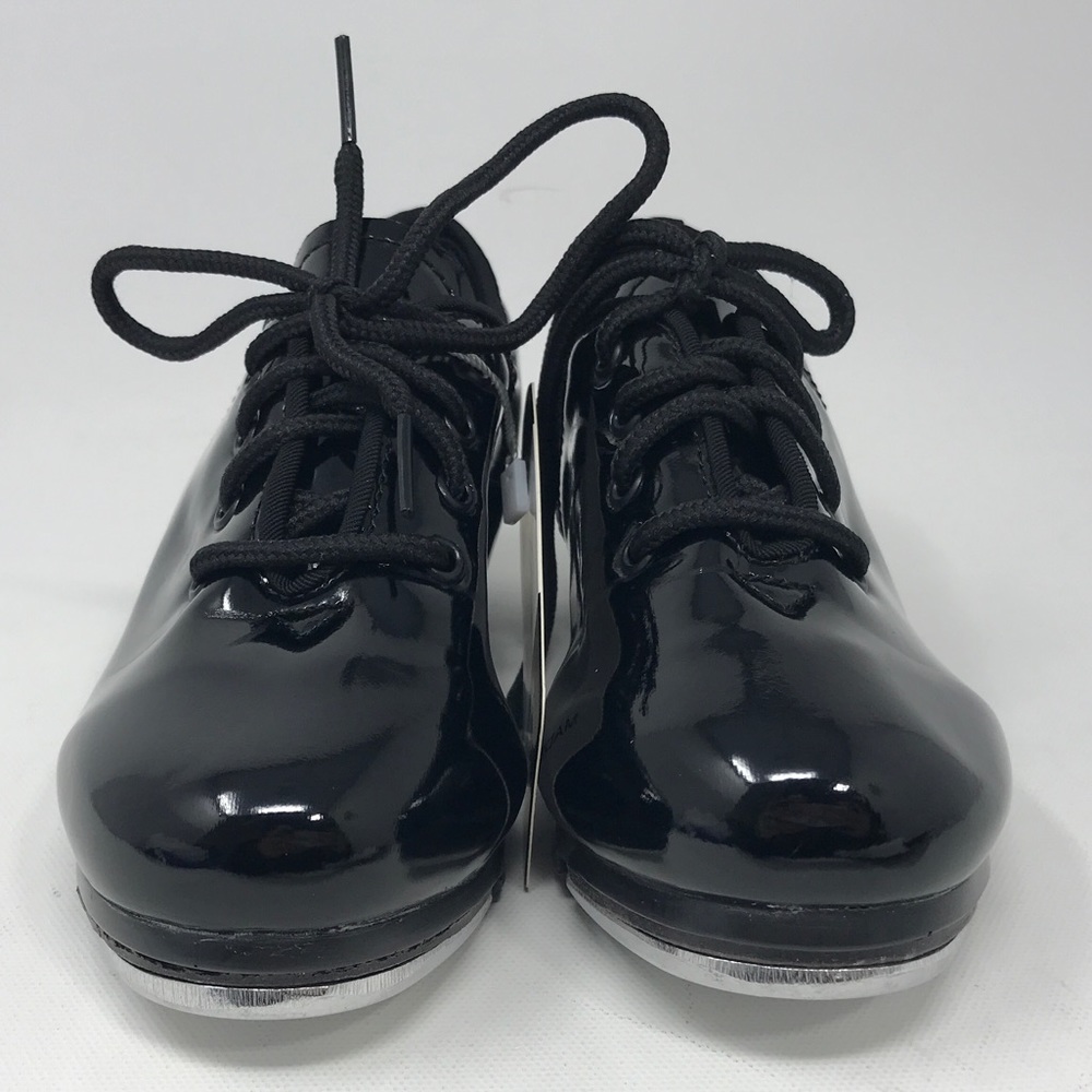 WUIWUIYU Lace Up Tap Dancing Shoes, Unisex Kid's Size 12(B)28  - Black - Picture 2 of 10